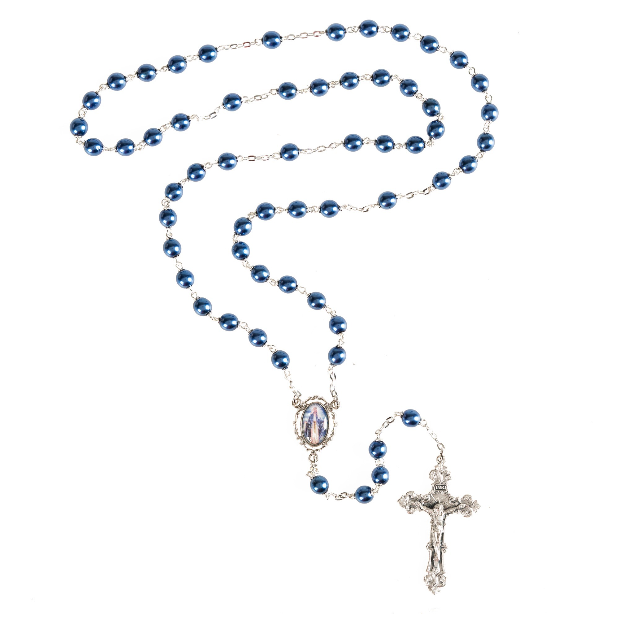 Our Lady of Grace Blue Pearl Rosary | Rosary.com™