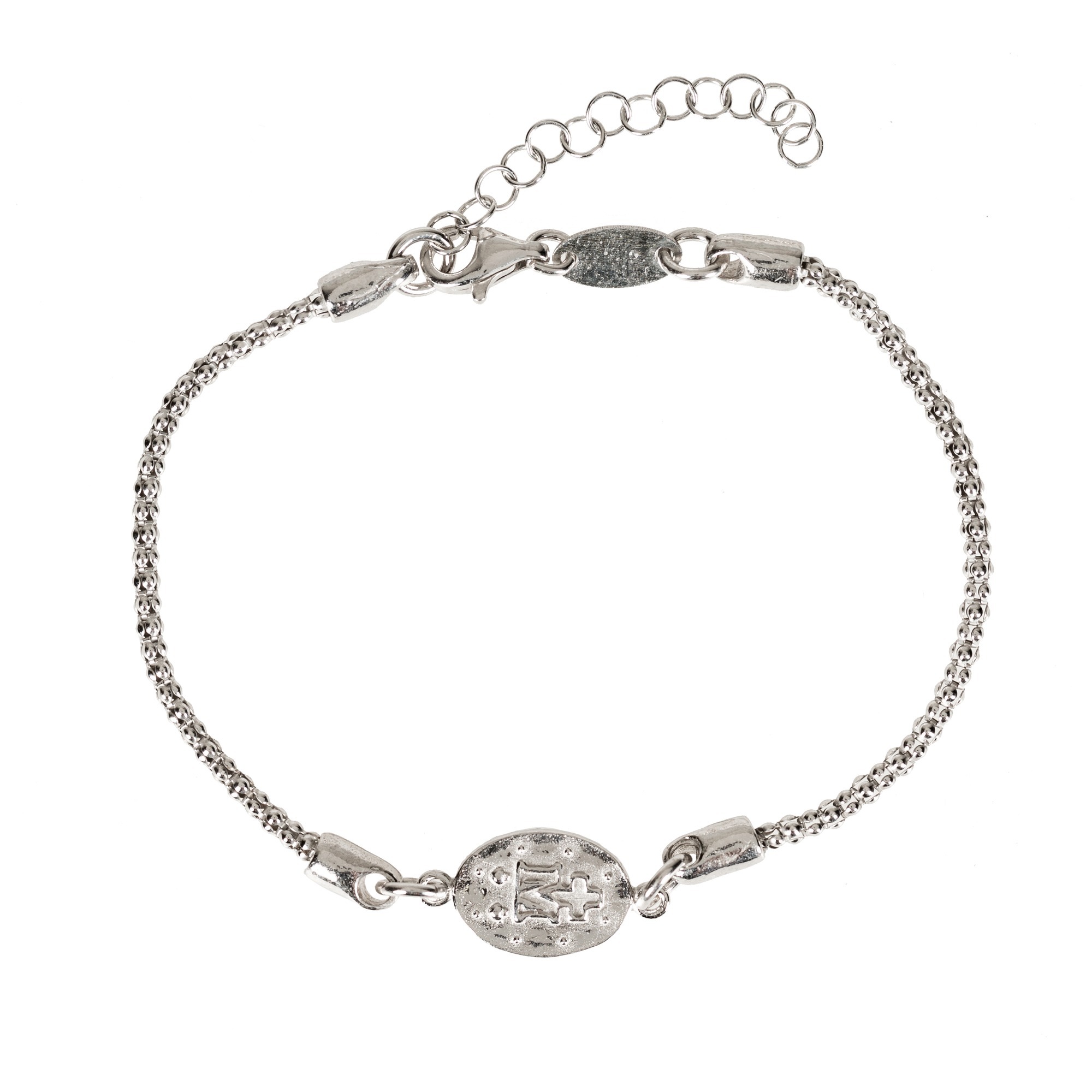 Sterling Miraculous Medal Bracelet with Cubic Zirconia | The Catholic ...