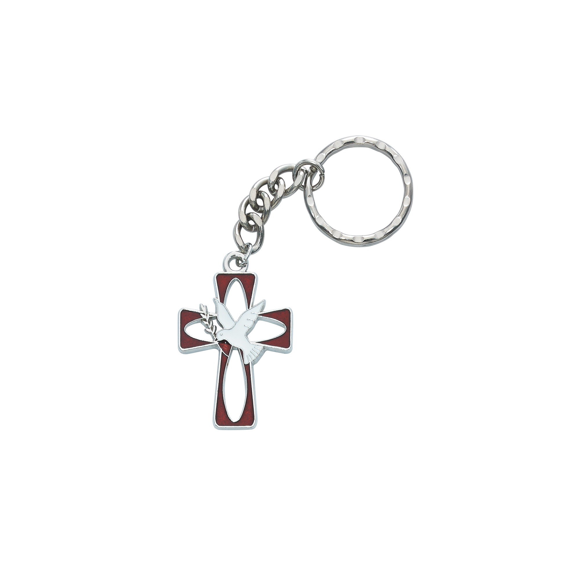 Red and White Holy Spirit Key Ring | The Catholic Company®