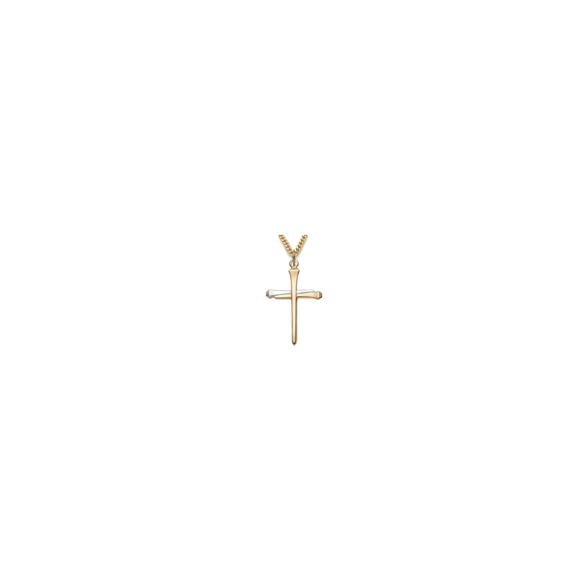 Two Tone Nail Cross Necklace | The Catholic Company®