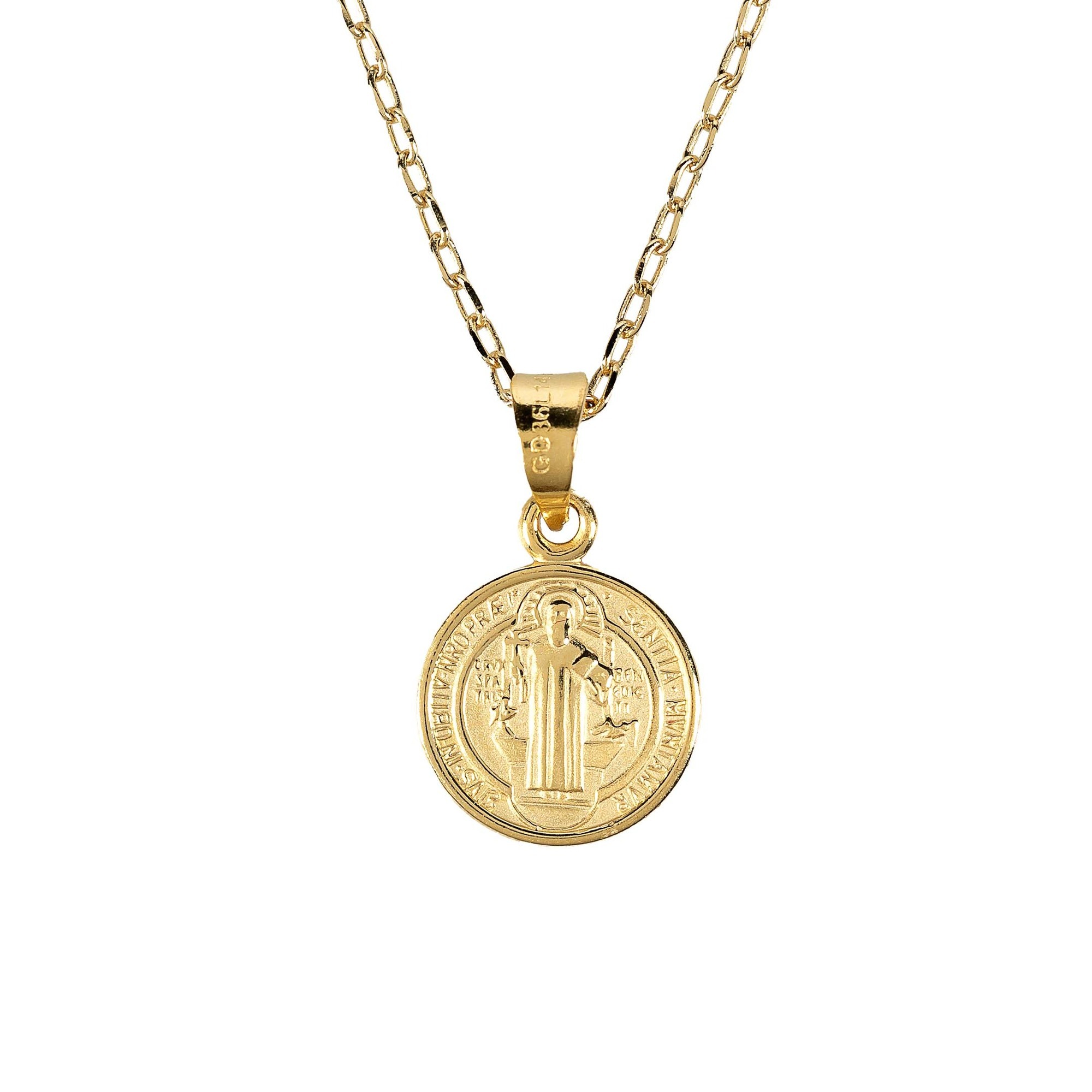 Gold Filled St. Benedict Jubilee Medal Necklace | The Catholic Company®