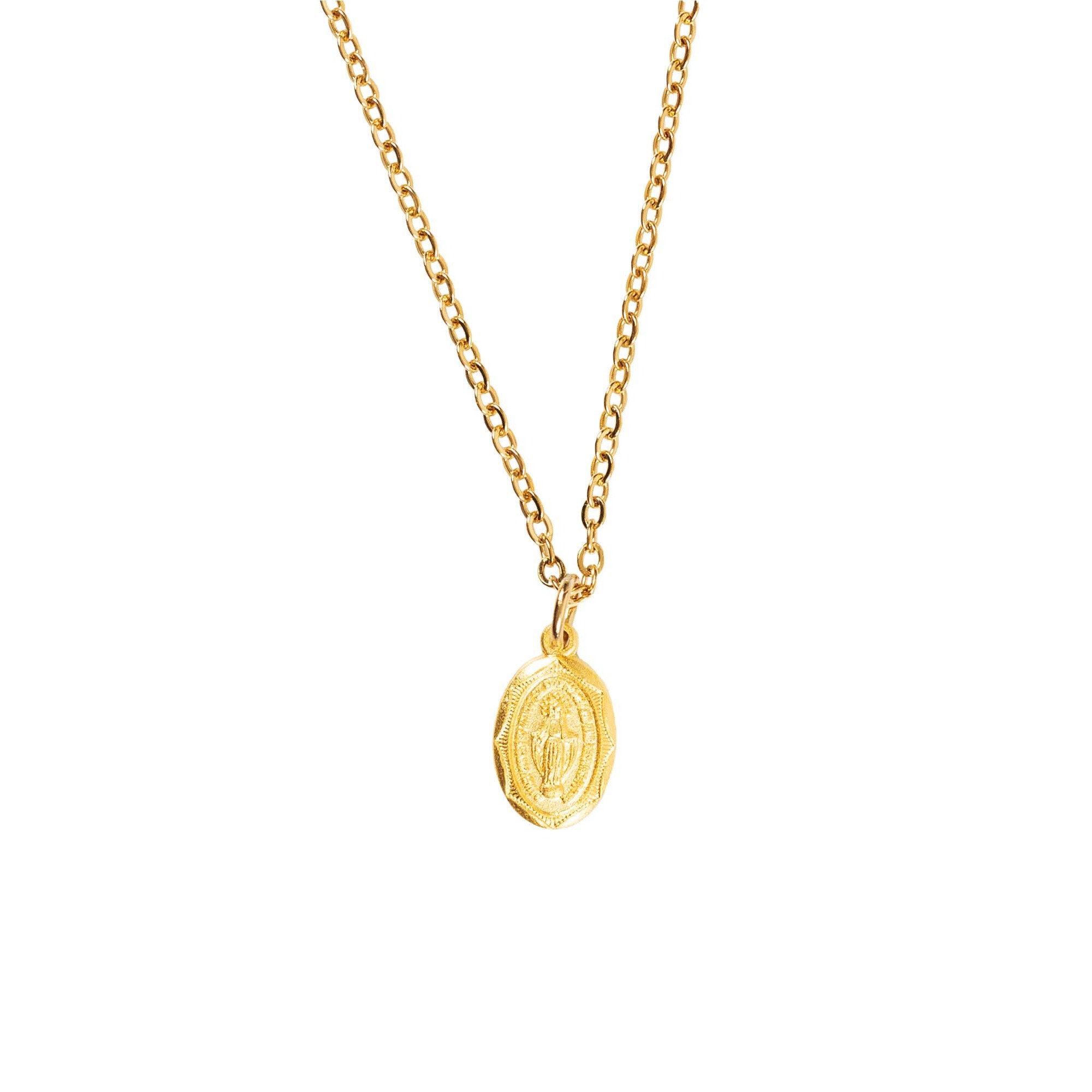 Petite Gold Over Sterling Miraculous Medal Necklace | The Catholic Company®
