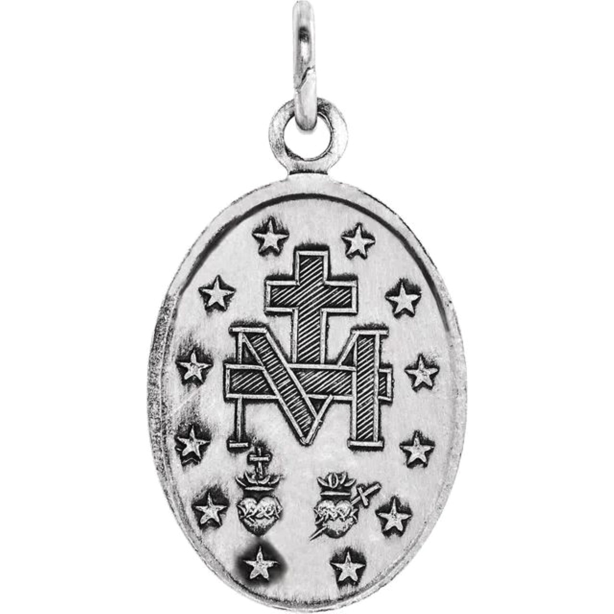 Sterling Silver 30x20mm Oval Miraculous Medal Only | The Catholic Company®