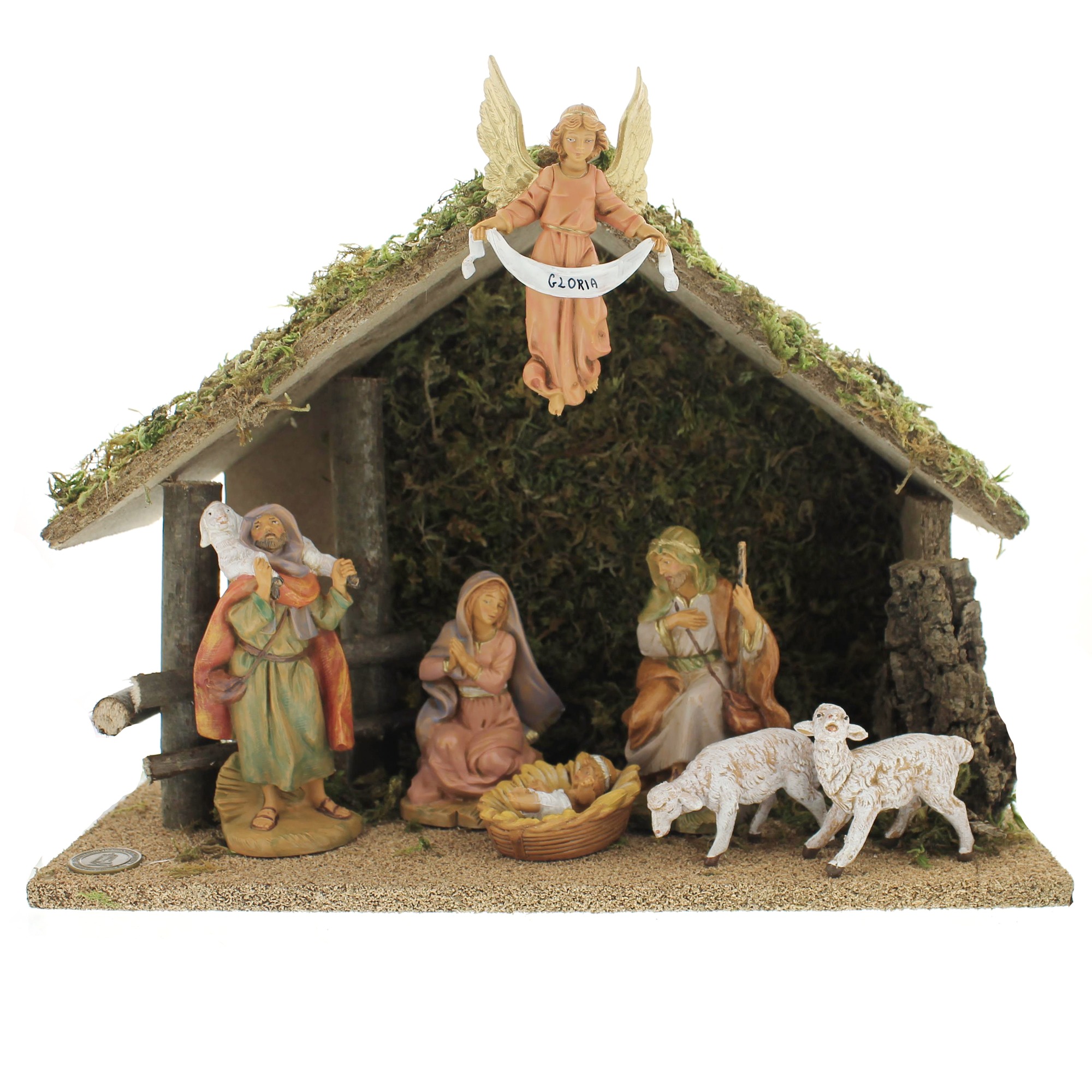 Nativity set with stable From the renowned Fontanini collection Includes 7 ...