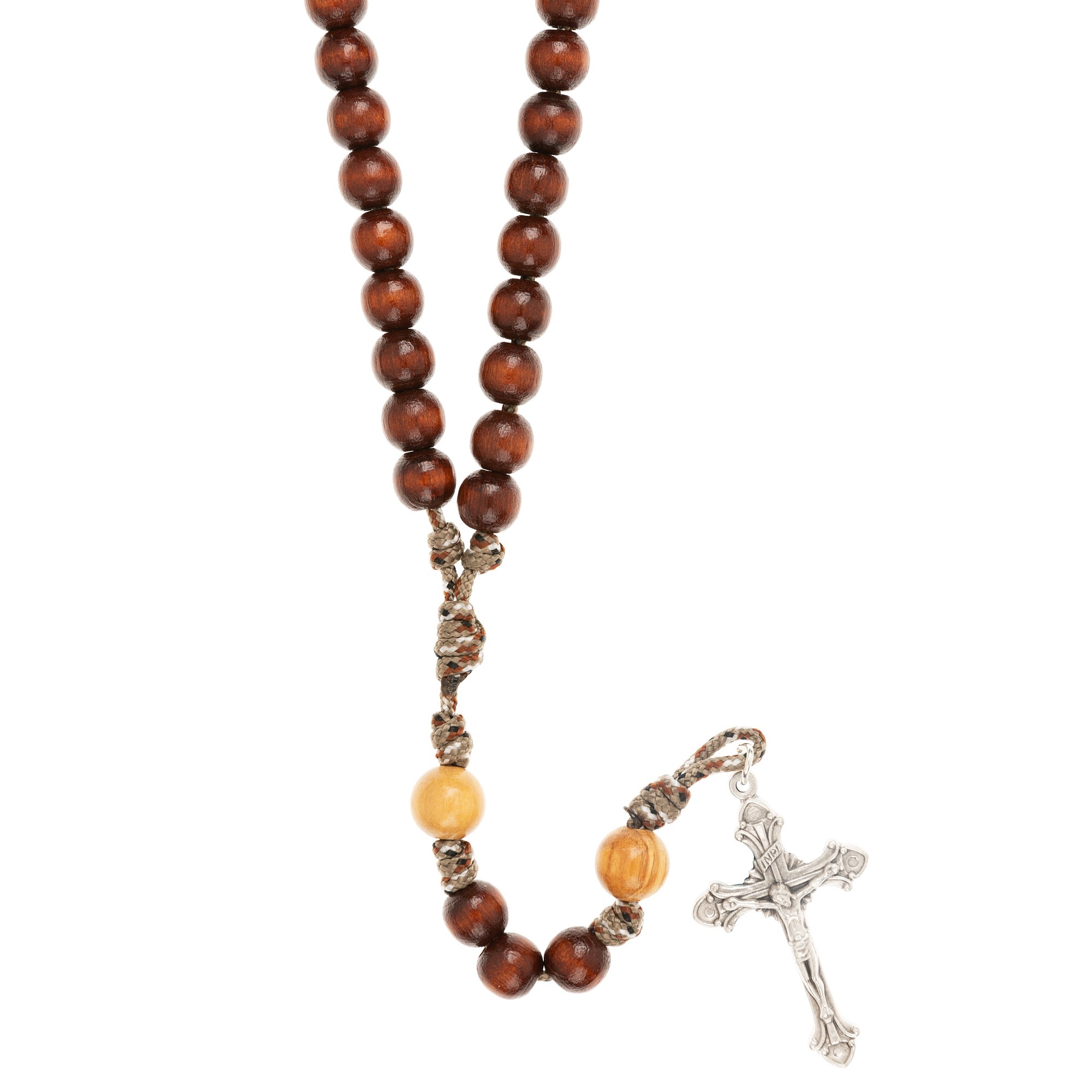 Two Tone Wood Paracord Rosary | The Catholic Company®