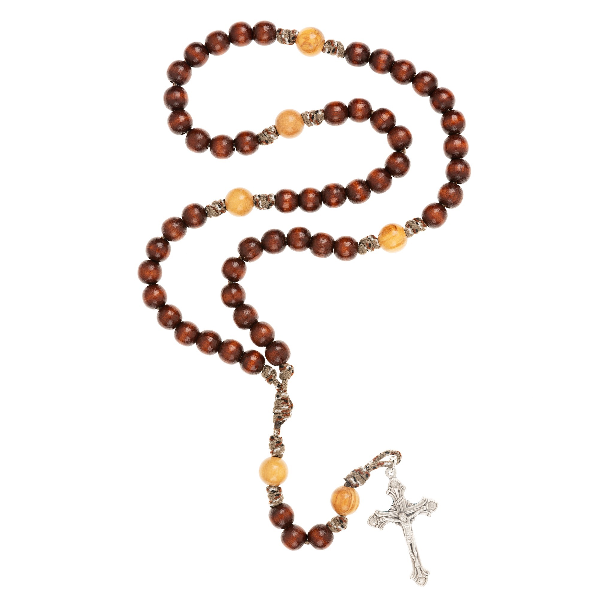 Two Tone Wood Paracord Rosary | The Catholic Company®