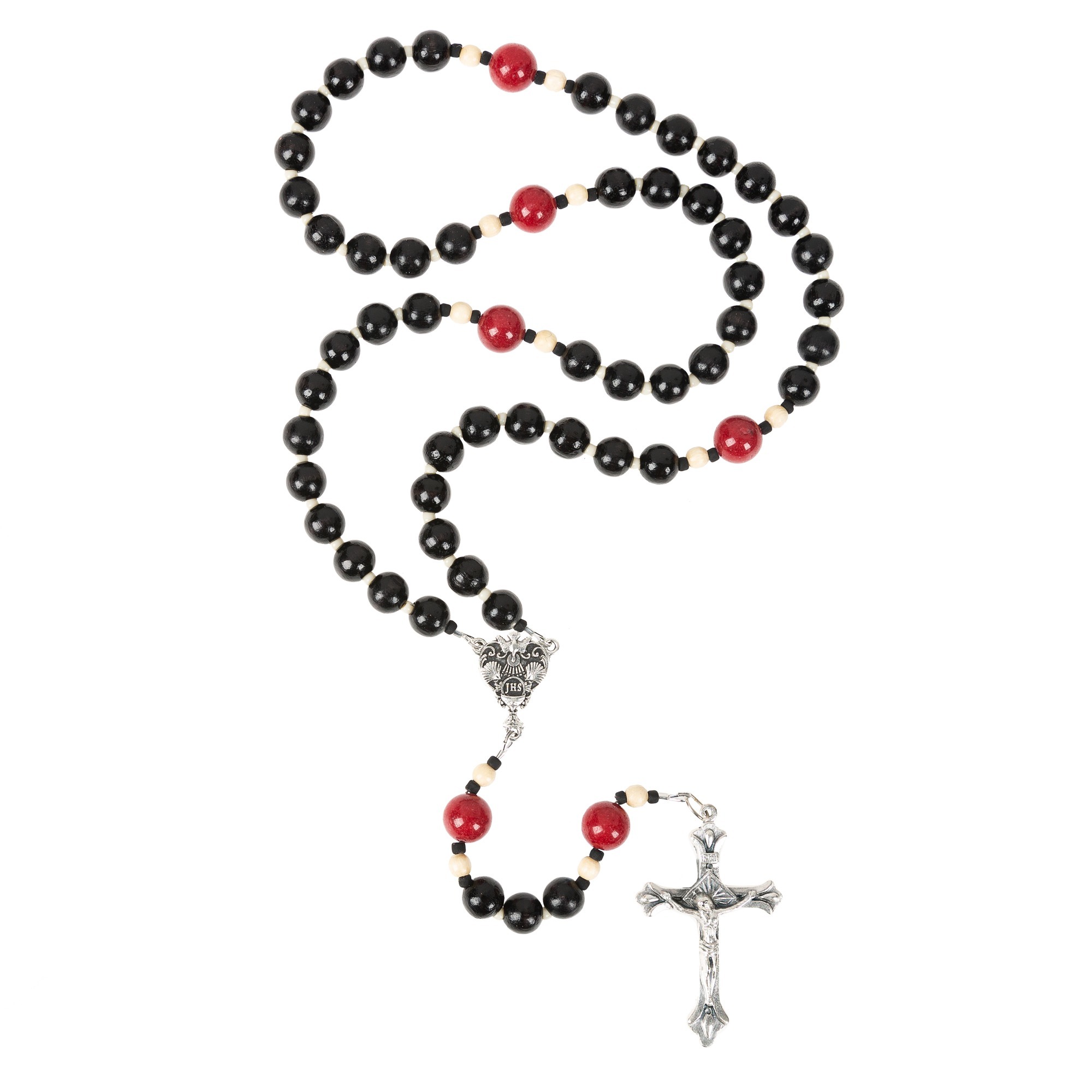 RCIA Black Wood Rosary with Prayer Card | Rosary.com™