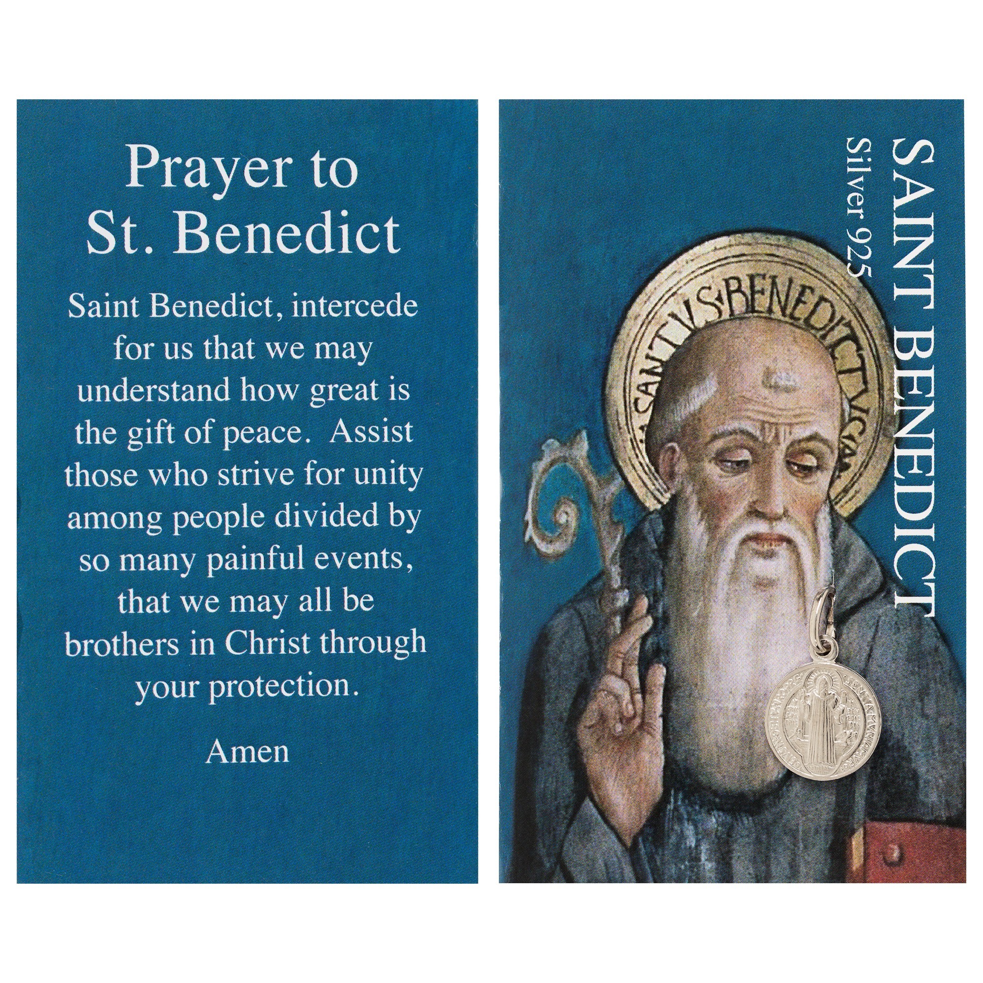St. Benedict Silver Medal & Prayer Card | The Catholic Company®