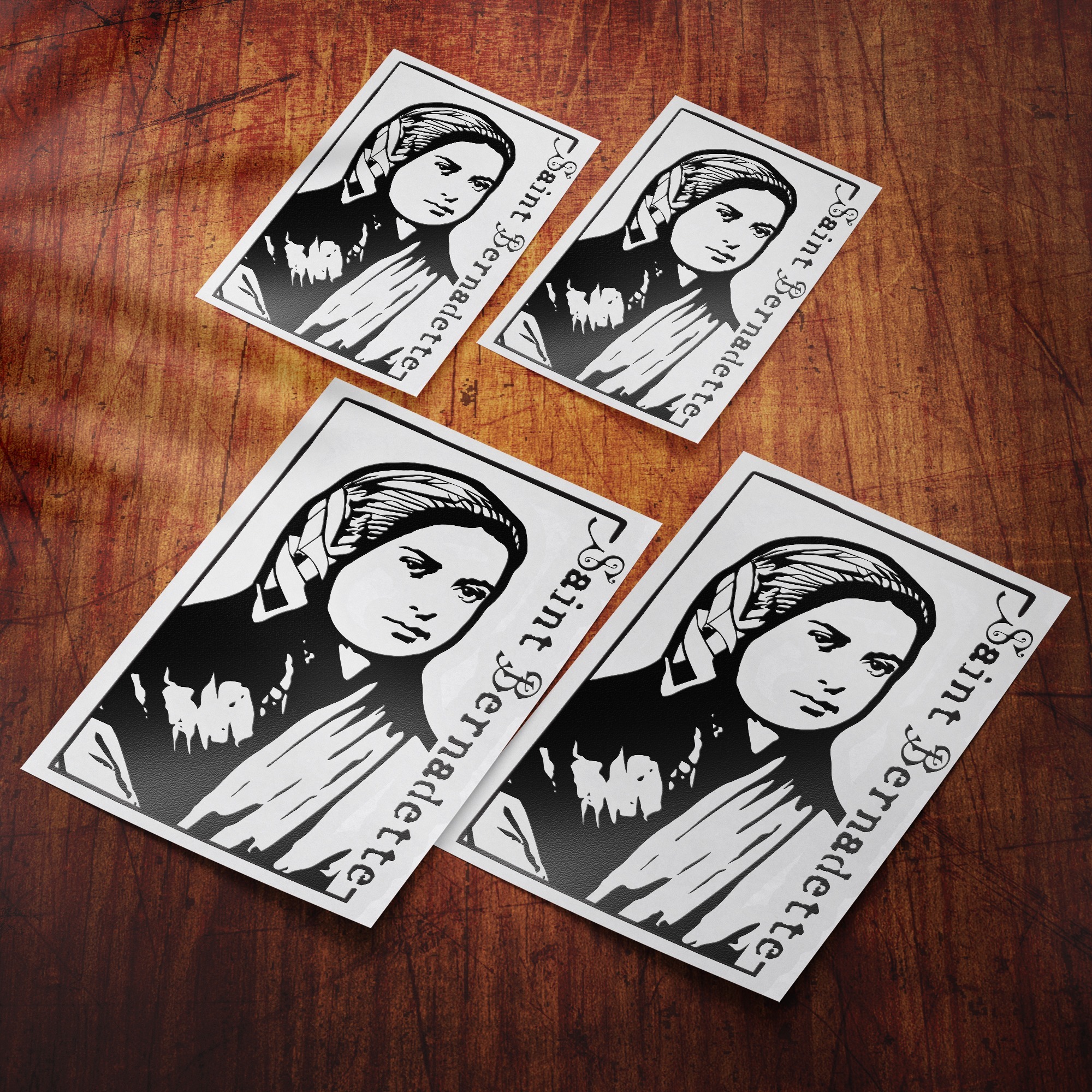 St. Bernadette Stickers - Pack of 4 | The Catholic Company®