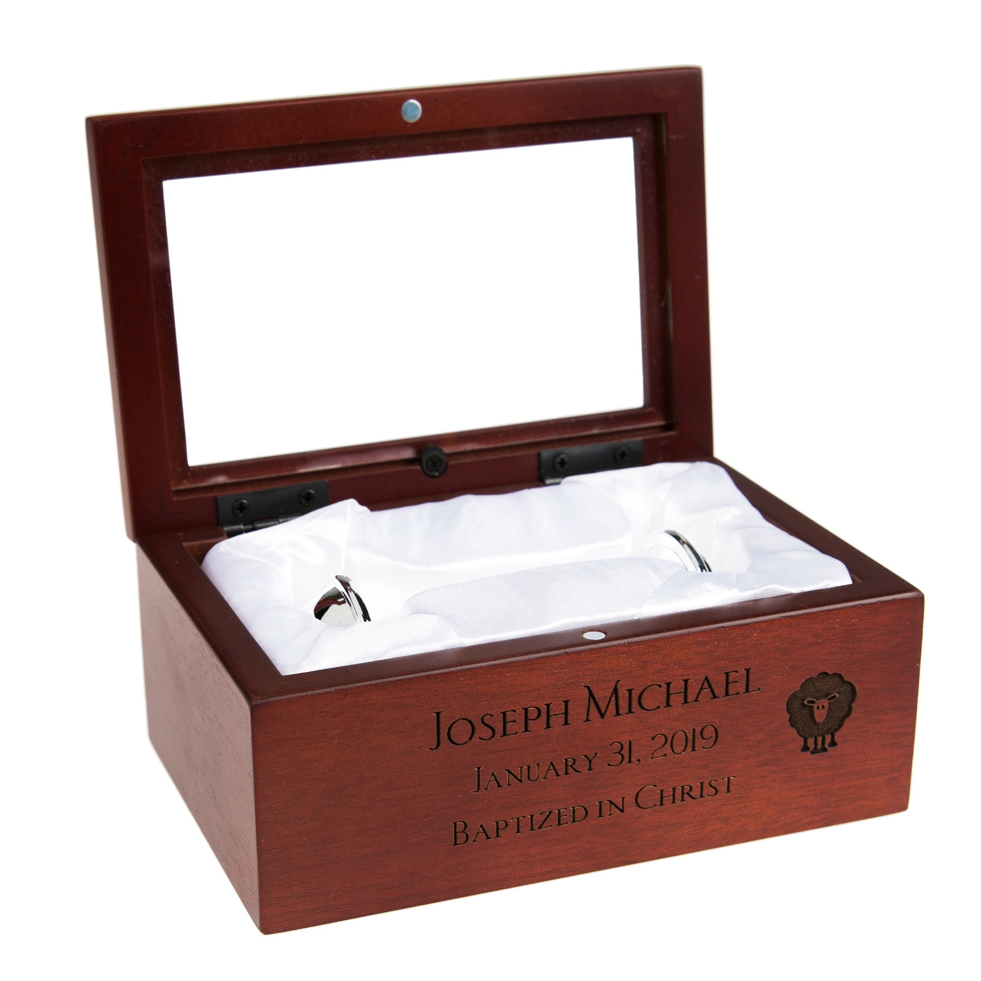 Personalized Baptism Baby Rattle & Keepsake Box The Catholic Company®