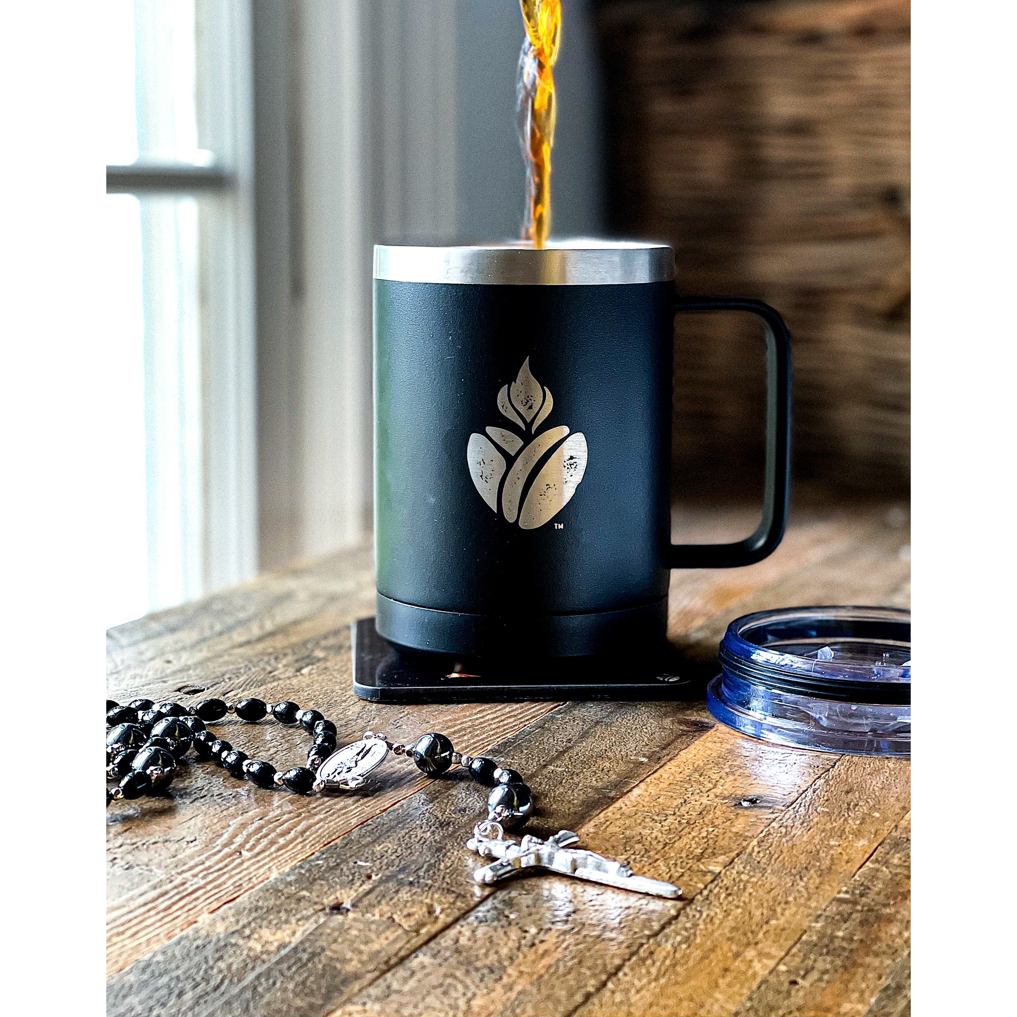 Catholic Coffee Black Travel Mug  The Catholic Company®