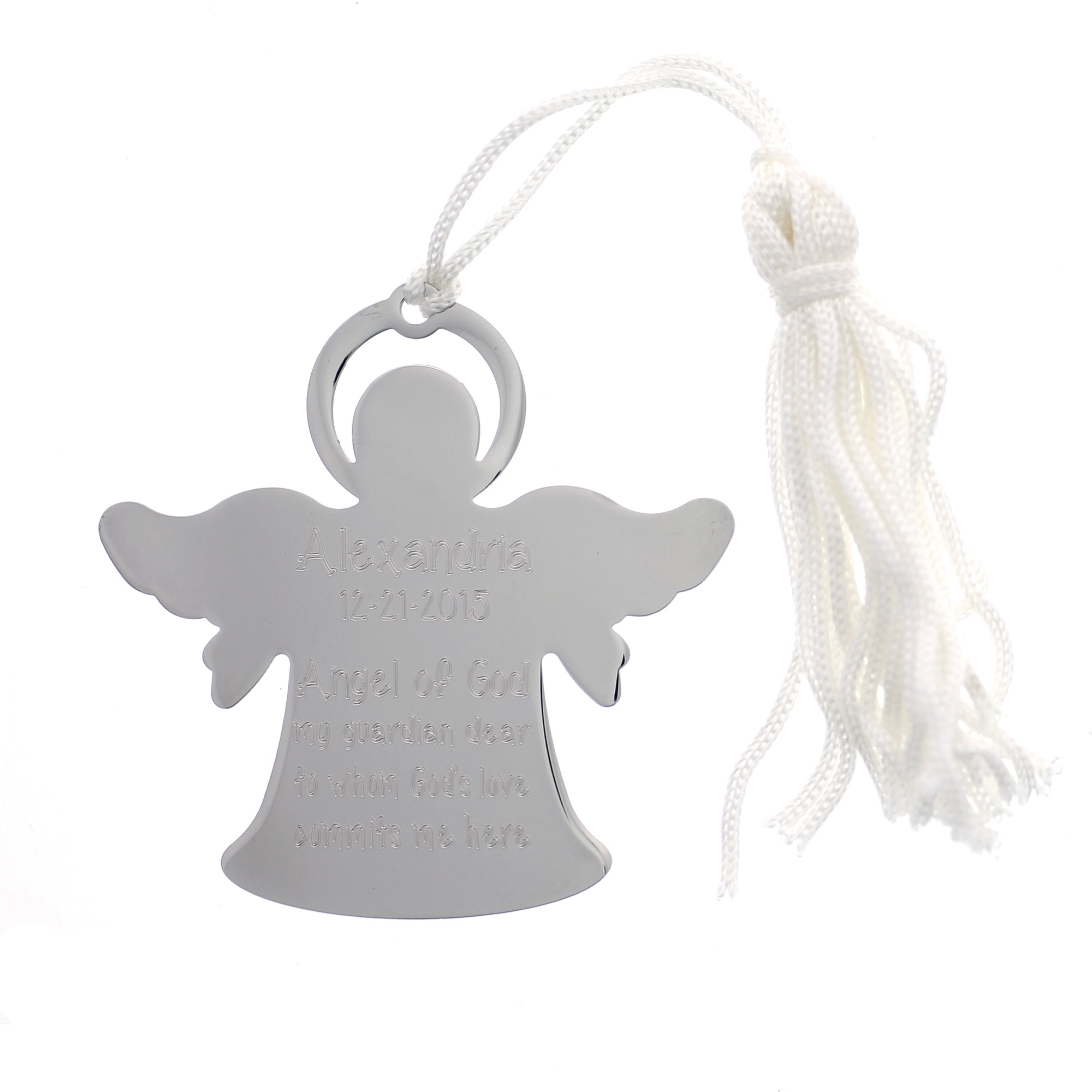 Personalized Silver Angel Crib Medal The Catholic Company®
