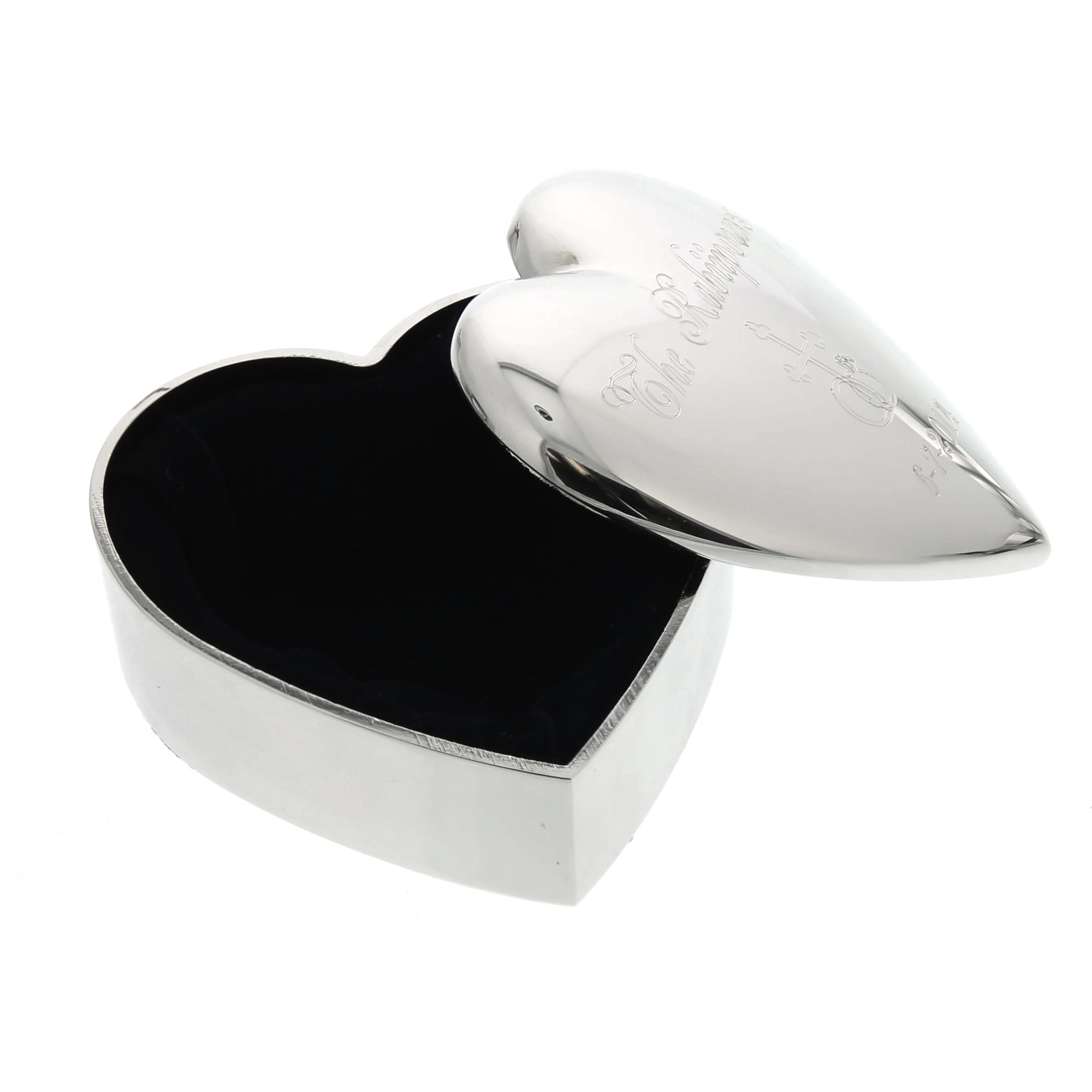 Personalized Silver Heart Wedding Ring Keepsake Box The Catholic Company®