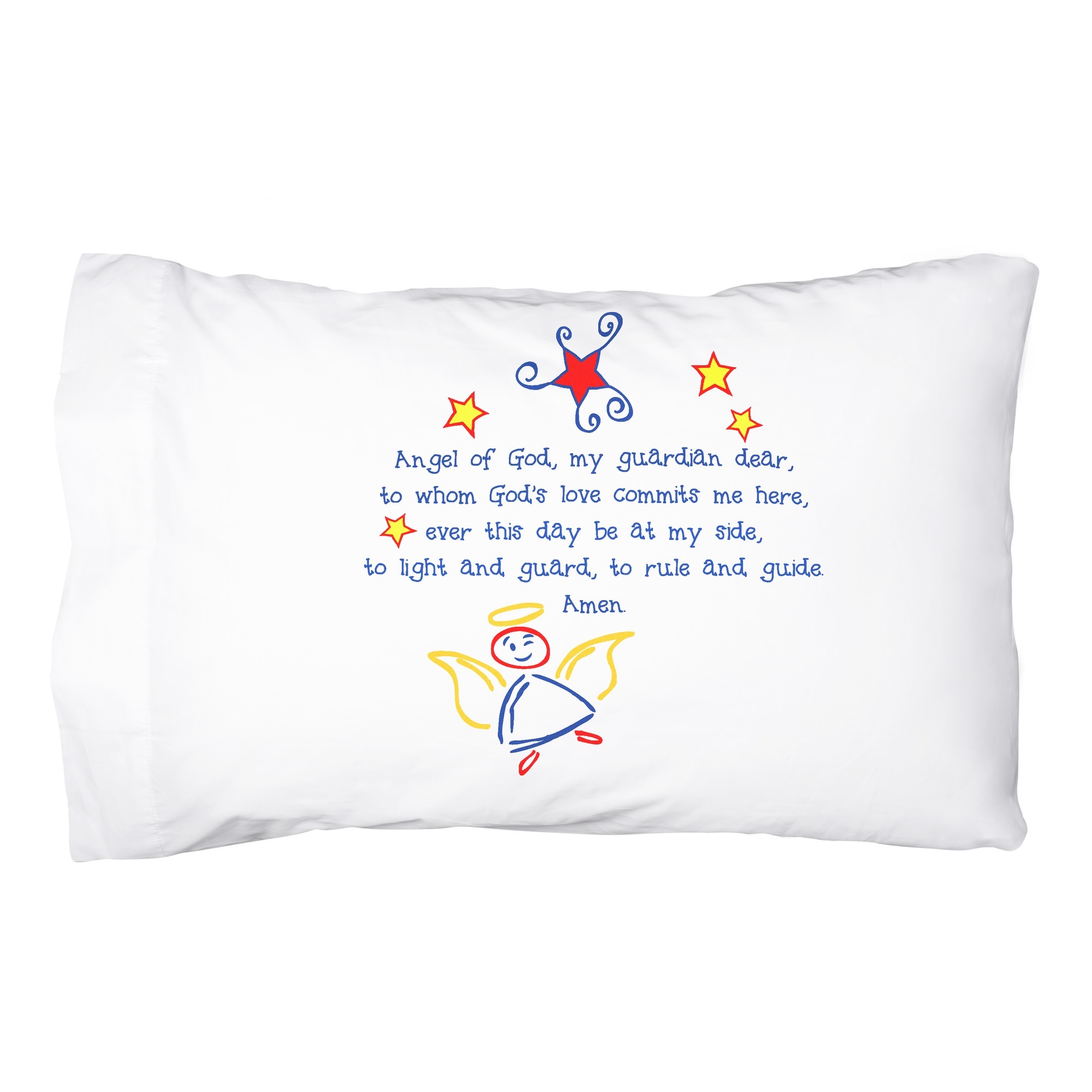 Guardian Angel Pillowcase Primary Colors The Catholic Company®
