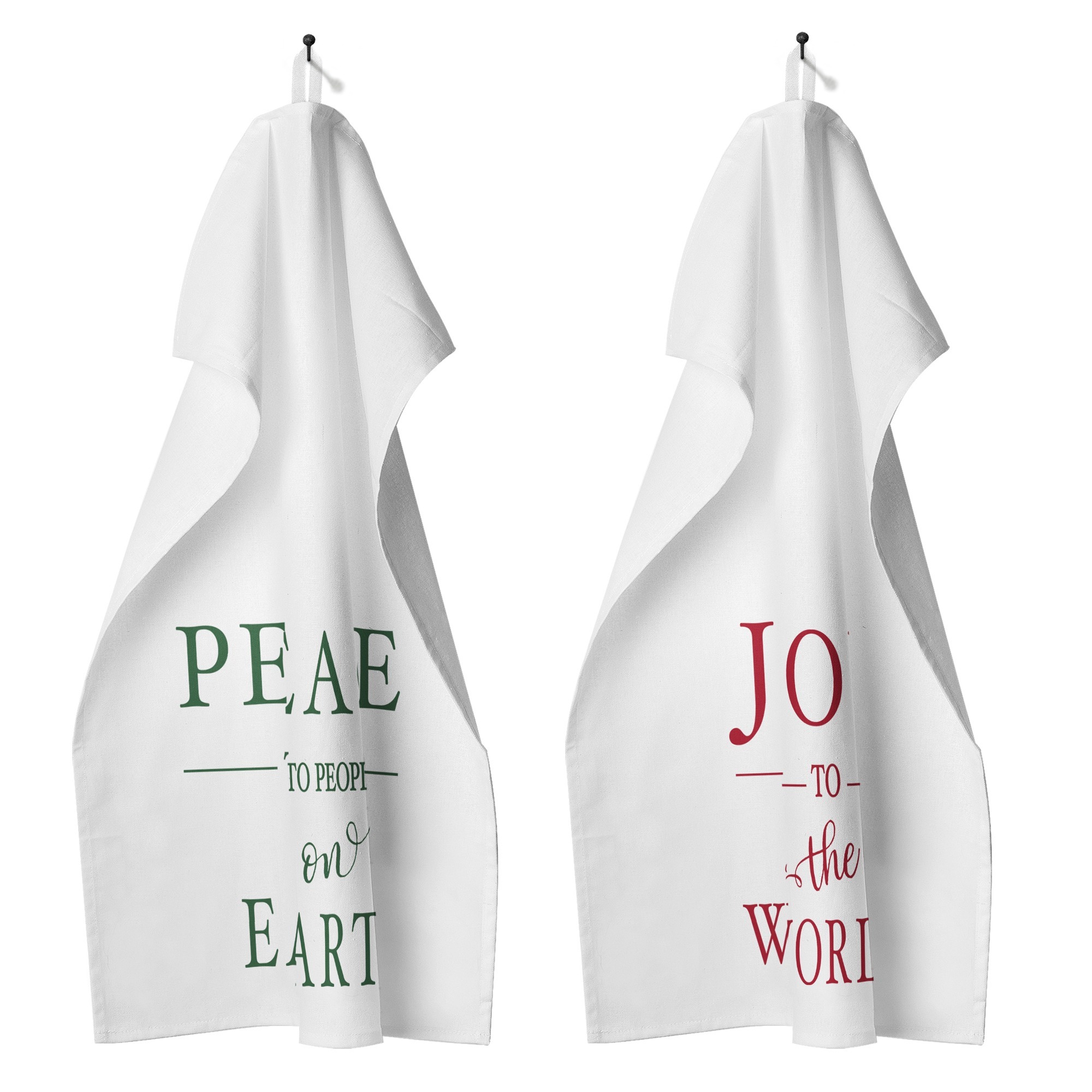 Set of Joy and Peace Christmas Dish Towels - 2 towels | The Catholic ...