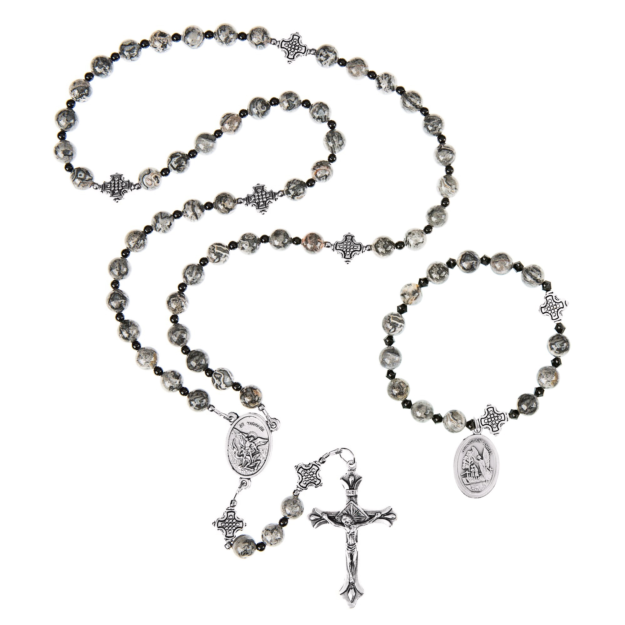 Holy Souls Rosary with Rosary Bracelet (Gift Set)