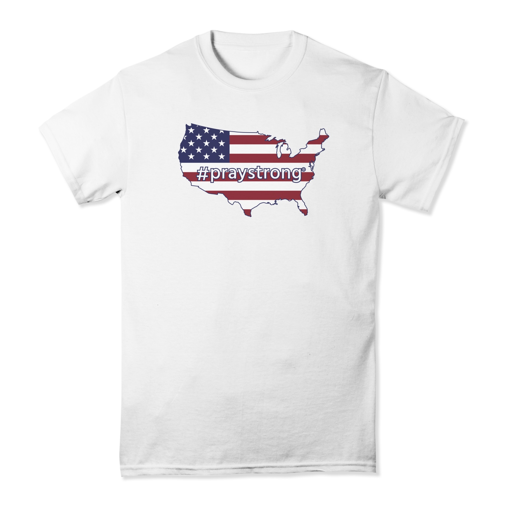 USA Flag #PrayStrong T-shirt | The Catholic Company®