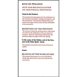 Rite of Penance Pamphlet | The Catholic Company