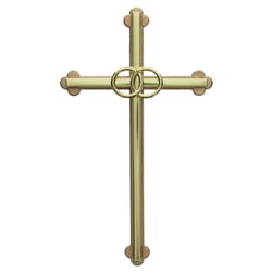 Gold Wedding Cross with Gold Rings 8 inch | The Catholic Company