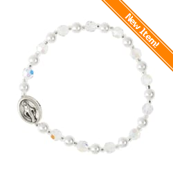 Catholic Bracelets Religious The Company Child S Miraculous Medal Crystal Bracelet