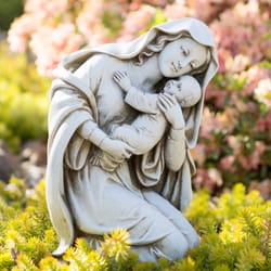 Mary Garden Statue Virgin Outdoor Statues The Catholic Company Kneeling Madonna Child Garden Statue 13 5