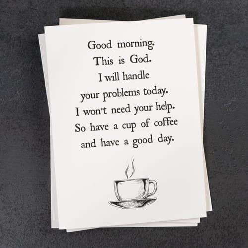 Christ and Coffee Quotes Note Cards - Set of 12