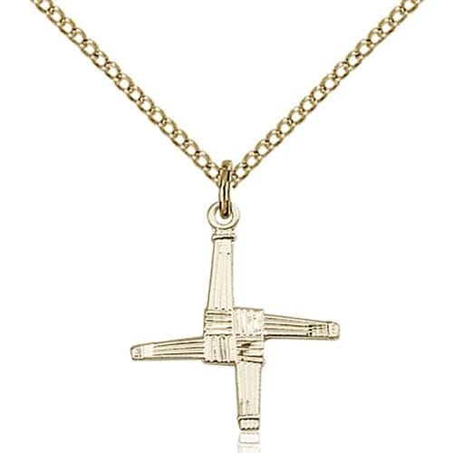 14kt Gold Filled St. Brigid Cross Pendant | The Catholic Company