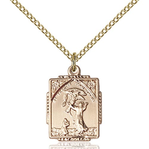 14kt Gold Filled St. Francis of Assisi Pendant | The Catholic Company