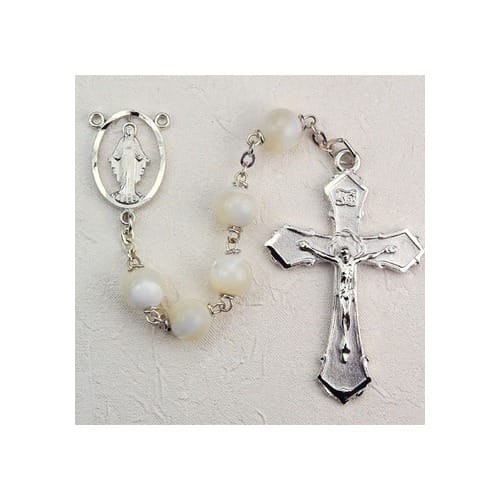 8mm Mother of Pearl Rosary