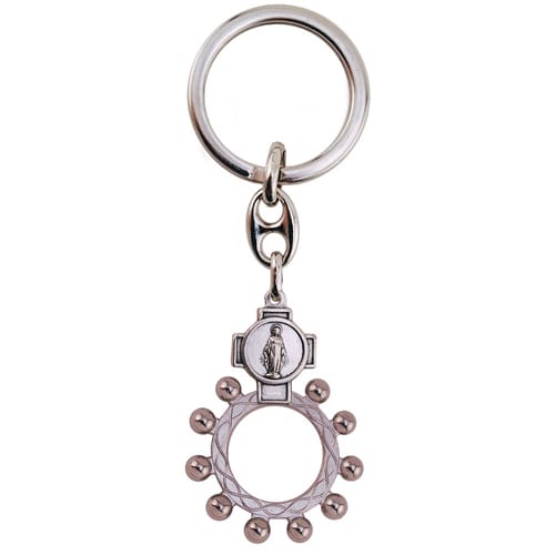 Miraculous One Decade Finger Rosary Keychain
