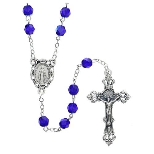 Blue September Birthstone Rosary