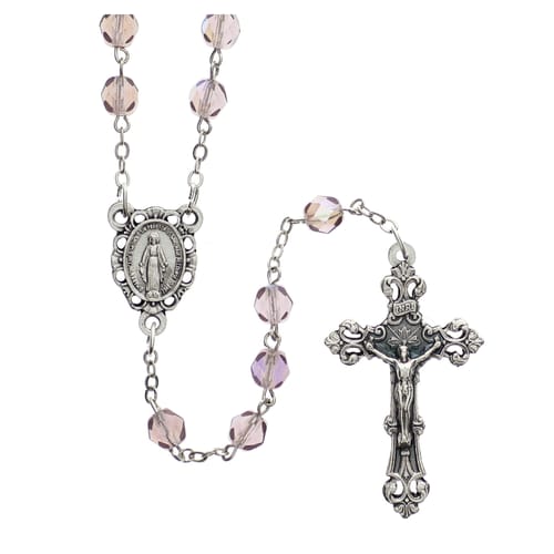 Light Purple June Birthstone Rosary
