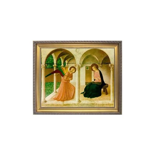 The Annunciation by Fra Angelico, Gold Frame