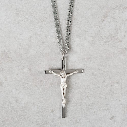 Crucifix - Sterling Silver on 24 inch chain
