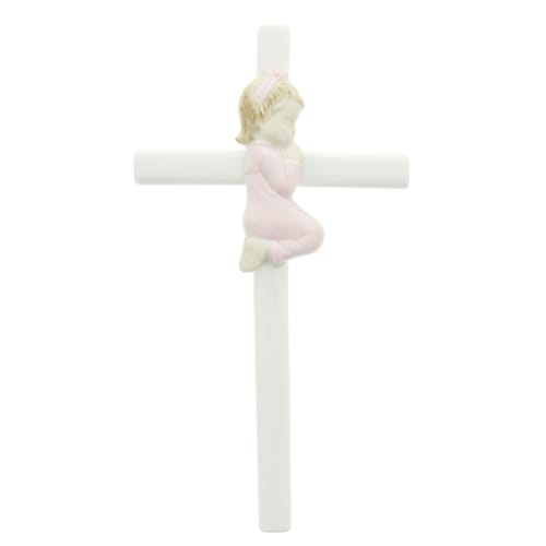 Porcelain Cross - Girl 7.5 inch