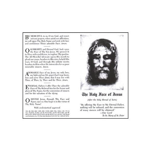 Holy Face Prayer (Pack of 100)