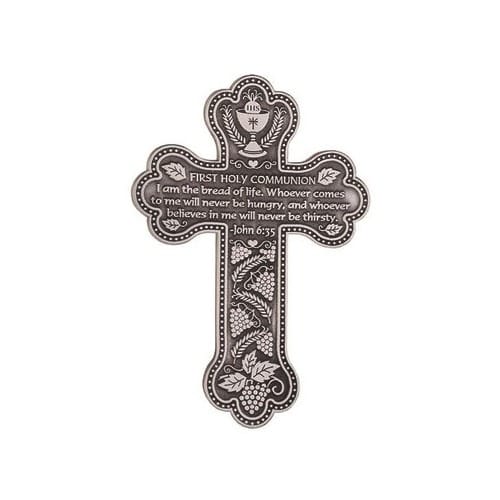 Pewter Communion Wall Cross - 5.5 inch