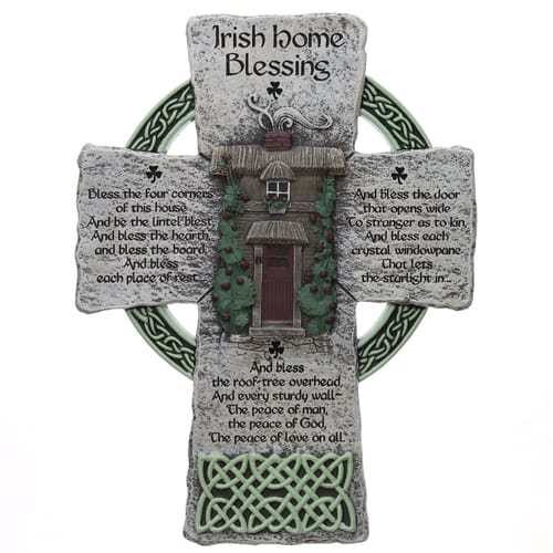 Irish Home Blessing Cross - 8 inches