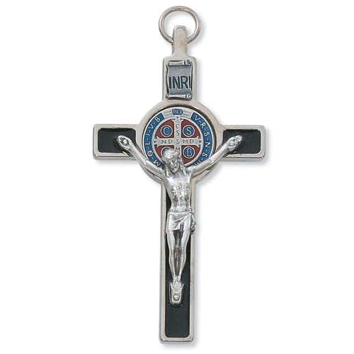 Silver St. Benedict Crucifix - 3 inch