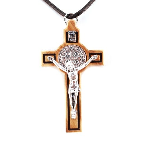 Olivewood St. Benedict Crucifix - 3 inch