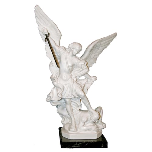 St. Michael Alabaster Statue 9.5 inch