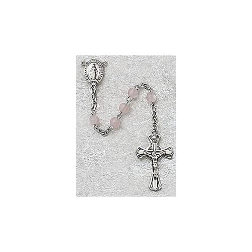 Children's Pink Mother of Pearl Rosary