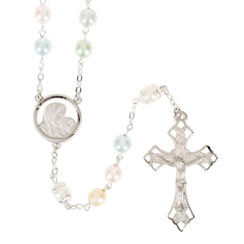 Multi-Color Pearl Bead Rosary