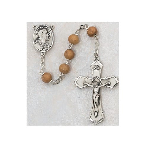 Olivewood Rosary - SS 7mm