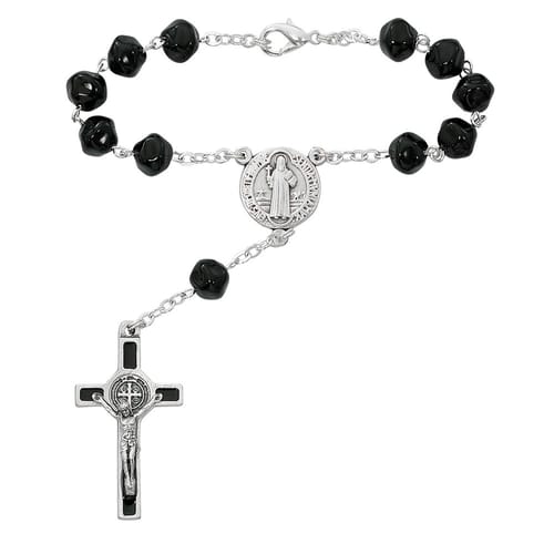 Black St. Benedict Auto Rosary