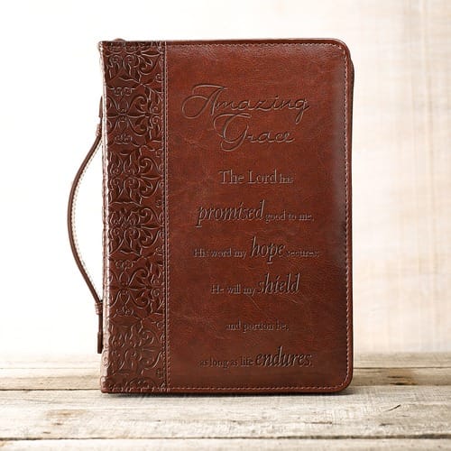 Lux Leather Amazing Grace Bible Cover