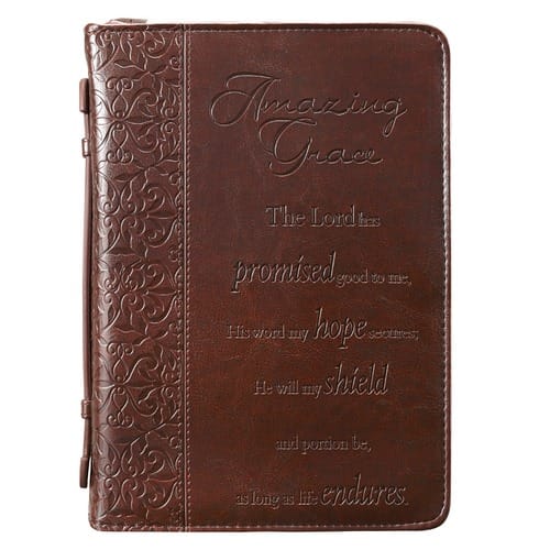 Lux Leather Amazing Grace Bible Cover