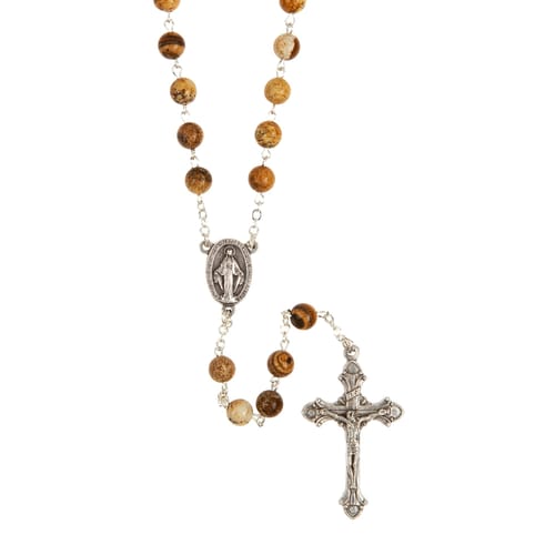 Brown Jasper Bead Rosary