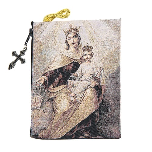 Our Lady of Mt. Carmel &amp; Child Rosary Pouch