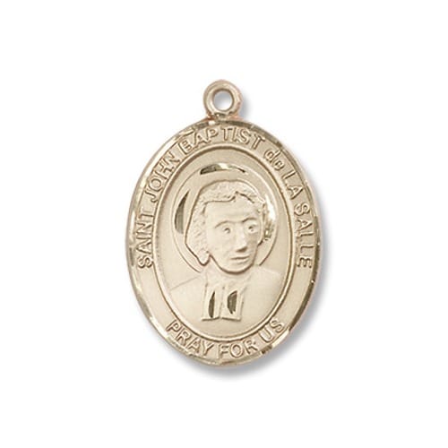 Gold Filled St. John Baptist de La Salle Pendant w/ Chain